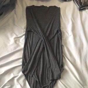 Women’s grey rubbed long-sleeve bodysuit